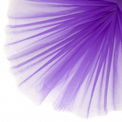 Фатин матовый 16-85, 12 гр/м2, шир.300см, цвет фиолетовый - купить в Хабаровске. Цена 96.31 руб.