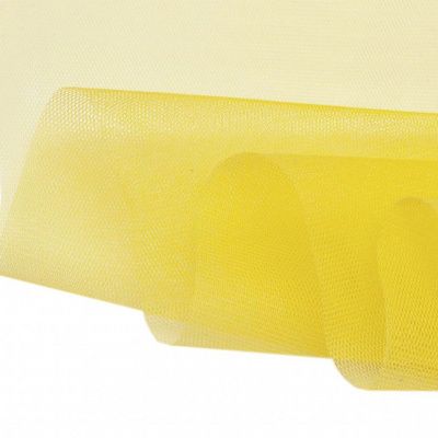 Фатин жесткий 16-68, 22 гр/м2, шир.180см, цвет жёлтый - купить в Хабаровске. Цена 89.29 руб.