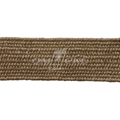 Тесьма отделочная полипропиленовая плетеная эластичная #2, шир. 40мм, цв.- соломенный - купить в Хабаровске. Цена: 50.99 руб.