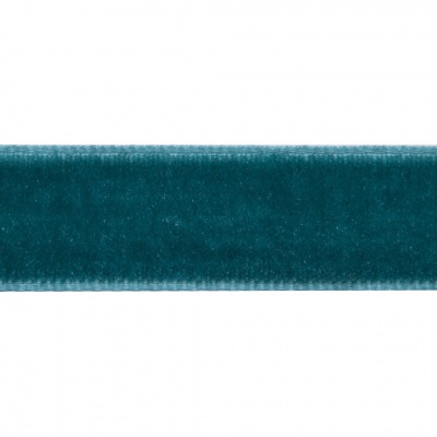 Лента бархатная нейлон, шир.12 мм, (упак. 45,7м), цв.65-изумруд - купить в Хабаровске. Цена: 392 руб.