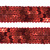 Тесьма с пайетками 3, шир. 20 мм/уп. 25+/-1 м, цвет красный - купить в Хабаровске. Цена: 778.19 руб.