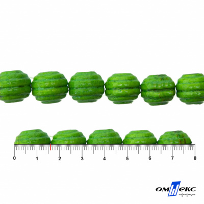 0309-Бусины деревянные "ОмТекс", 16 мм, упак.50+/-3шт, цв.019-зеленый - купить в Хабаровске. Цена: 62.22 руб.