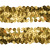Тесьма с пайетками D16, шир. 30 мм/уп. 25+/-1 м, цвет золото - купить в Хабаровске. Цена: 1 087.39 руб.