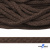 Шнур плетеный d-6 мм, 70% хлопок 30% полиэстер, уп.90+/-1 м, цв.1073-т.коричневый - купить в Хабаровске. Цена: 594 руб.