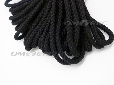 Шнур В-035 4 мм круп.плетение 100 м черный - купить в Хабаровске. Цена: 156.40 руб.