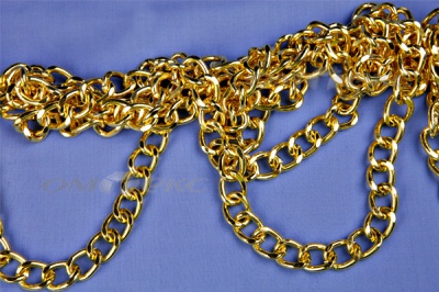 Цепь металл декоративная №11 (17*13) золото (10+/-1 м)  - купить в Хабаровске. Цена: 1 341.87 руб.