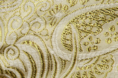 Ткань костюмная жаккард №5, 140 гр/м2, шир.150см, цвет золото - купить в Хабаровске. Цена 383.29 руб.