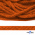Шнур плетеный d-6 мм, 70% хлопок 30% полиэстер, уп.90+/-1 м, цв.1066-апельсин - купить в Хабаровске. Цена: 588 руб.