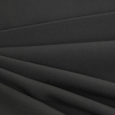 Костюмная ткань "Элис", 220 гр/м2, шир.150 см, цвет чёрный - купить в Хабаровске. Цена 308 руб.