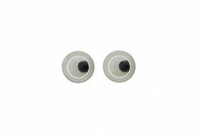 Глазки для игрушек, круглые, с бегающими зрачками, 3 мм/упак.100+/-5 шт, цв. -черно-белые - купить в Хабаровске. Цена: 25.40 руб.