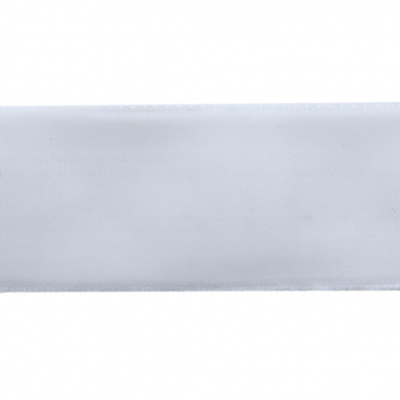 Лента бархатная нейлон, шир.25 мм, (упак. 45,7м), цв.01-белый - купить в Хабаровске. Цена: 981.09 руб.