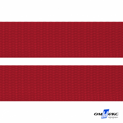 Красный- цв.171 -Текстильная лента-стропа 550 гр/м2 ,100% пэ шир.20 мм (боб.50+/-1 м) - купить в Хабаровске. Цена: 318.85 руб.