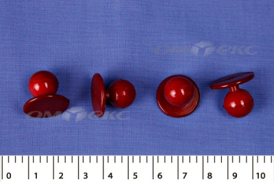 Пуговица поварская "Пукля", 10 мм, цвет красный - купить в Хабаровске. Цена: 2.28 руб.