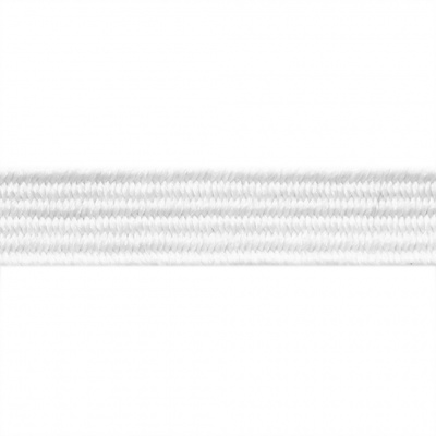 Резиновые нити с текстильным покрытием, шир. 6 мм (182 м/уп), цв.-белый - купить в Хабаровске. Цена: 705.59 руб.