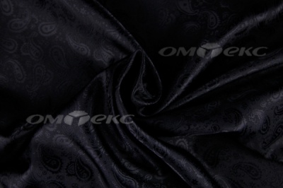 Ткань подкладочная жаккард Р14098, чёрный, 85 г/м2, шир. 150 см, 230T - купить в Хабаровске. Цена 166.45 руб.