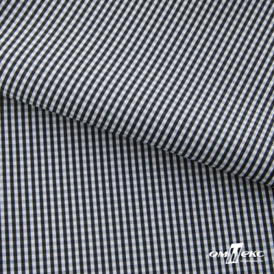 Ткань сорочечная Клетка Виши, 115 г/м2, 58% пэ,42% хл, шир.150 см, цв.6-черный, (арт.111) - купить в Хабаровске. Цена 309.82 руб.