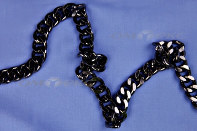 Цепь металл декоративная №9 (13,5*16,5) черная (10+/-1 м)  - купить в Хабаровске. Цена: 808.92 руб.