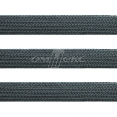 Шнур плетеный (плоский) d-12 мм, (уп.90+/-1м), 100% полиэстер, цв.272 - серый - купить в Хабаровске. Цена: 8.62 руб.