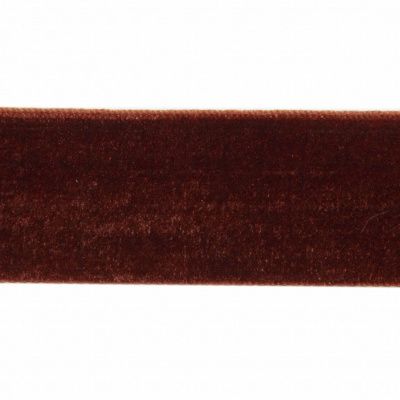 Лента бархатная нейлон, шир.25 мм, (упак. 45,7м), цв.120-шоколад - купить в Хабаровске. Цена: 981.09 руб.