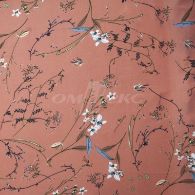 Плательная ткань "Фламенко" 2.1, 80 гр/м2, шир.150 см, принт растительный - купить в Хабаровске. Цена 311.05 руб.