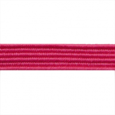 Резиновые нити с текстильным покрытием, шир. 6 мм ( упак.30 м/уп), цв.- 84-фуксия - купить в Хабаровске. Цена: 155.22 руб.