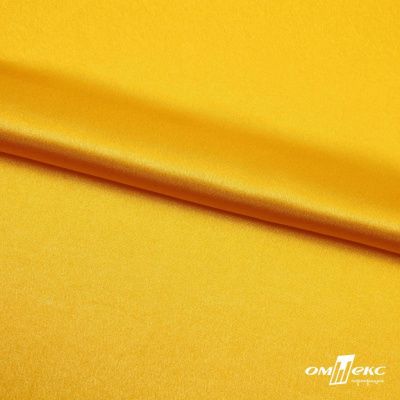 Поли креп-сатин 13-0859, 125 (+/-5) гр/м2, шир.150см, цвет жёлтый - купить в Хабаровске. Цена 155.57 руб.