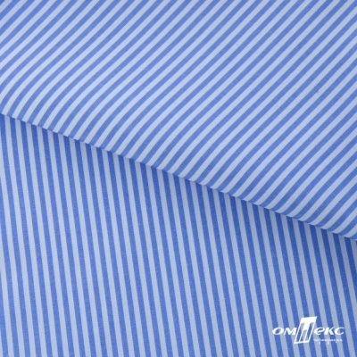 Ткань сорочечная Полоска Кенди, 115 г/м2, 58% пэ,42% хл, шир.150 см, цв.2-голубой, (арт.110) - купить в Хабаровске. Цена 306.69 руб.