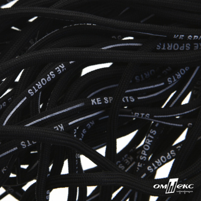 Шнурки #107-18, круглые 130 см, "KE SPORTS", цв.чёрный - купить в Хабаровске. Цена: 21.91 руб.