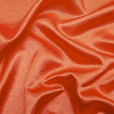 Поли креп-сатин 18-1445, 120 гр/м2, шир.150см, цвет оранжевый - купить в Хабаровске. Цена 155.57 руб.