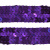 Тесьма с пайетками 12, шир. 20 мм/уп. 25+/-1 м, цвет фиолет - купить в Хабаровске. Цена: 778.19 руб.