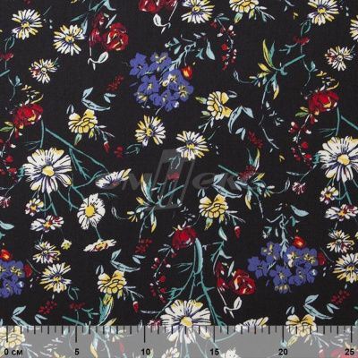 Плательная ткань "Фламенко" 6.2, 80 гр/м2, шир.150 см, принт растительный - купить в Хабаровске. Цена 239.03 руб.