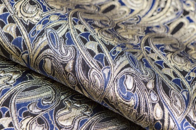 Ткань костюмная жаккард, 135 гр/м2, шир.150см, цвет синий№18 - купить в Хабаровске. Цена 441.95 руб.