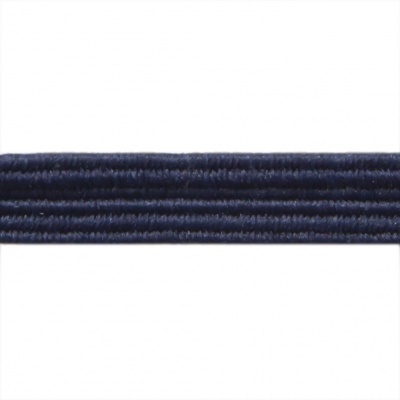 Резиновые нити с текстильным покрытием, шир. 6 мм ( упак.30 м/уп), цв.- 117-т.синий - купить в Хабаровске. Цена: 152.05 руб.