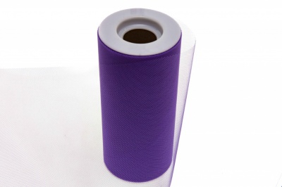 Фатин в шпульках 16-85, 10 гр/м2, шир. 15 см (в нам. 25+/-1 м), цвет фиолетовый - купить в Хабаровске. Цена: 100.69 руб.