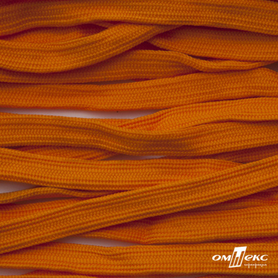 Шнур плетеный (плоский) d-12 мм, (уп.90+/-1м), 100% полиэстер, цв.267 - оранжевый - купить в Хабаровске. Цена: 8.62 руб.