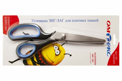 Ножницы арт.0330-6052 "ЗИГ-ЗАГ" 5 мм, для плотных тканей , 9"/ 229 мм - купить в Хабаровске. Цена: 733.08 руб.