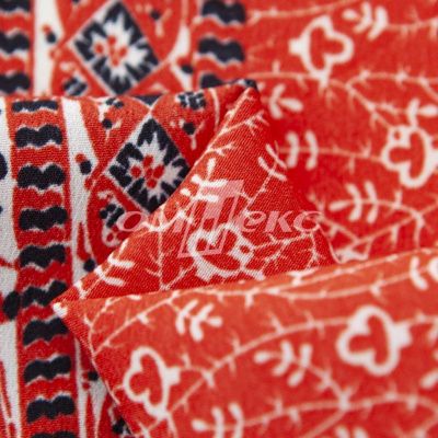 Плательная ткань "Фламенко" 24.1, 80 гр/м2, шир.150 см, принт этнический - купить в Хабаровске. Цена 241.49 руб.