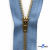 Молнии джинсовые металл т-4, 18 см латунь (YG), цв.-деним (231) - купить в Хабаровске. Цена: 21.57 руб.