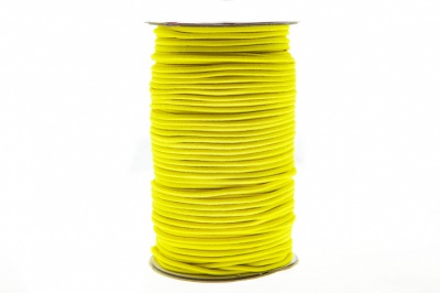 0370-1301-Шнур эластичный 3 мм, (уп.100+/-1м), цв.110 - желтый - купить в Хабаровске. Цена: 459.62 руб.