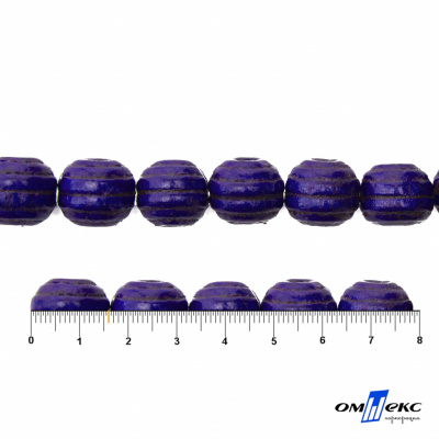 0309-Бусины деревянные "ОмТекс", 16 мм, упак.50+/-3шт, цв.018-фиолет - купить в Хабаровске. Цена: 62.22 руб.