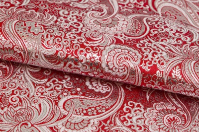 Ткань костюмная жаккард, 135 гр/м2, шир.150см, цвет красный№3 - купить в Хабаровске. Цена 441.94 руб.