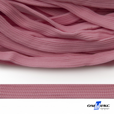 Шнур плетеный (плоский) d-12 мм, (уп.90+/-1м), 100% полиэстер, цв.256 - розовый - купить в Хабаровске. Цена: 8.62 руб.