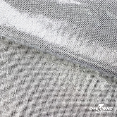 Трикотажное полотно голограмма, шир.140 см, #602 -белый/серебро - купить в Хабаровске. Цена 385.88 руб.