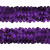 Тесьма с пайетками 12, шир. 30 мм/уп. 25+/-1 м, цвет фиолет - купить в Хабаровске. Цена: 1 098.48 руб.