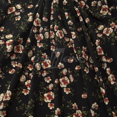 Плательная ткань "Фламенко" 3.1, 80 гр/м2, шир.150 см, принт растительный - купить в Хабаровске. Цена 239.03 руб.