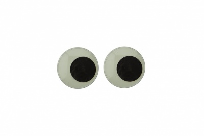 Глазки для игрушек, круглые, с бегающими зрачками, 8 мм/упак.50+/-2 шт, цв. -черно-белые - купить в Хабаровске. Цена: 15.88 руб.