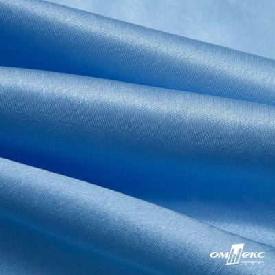 Поли креп-сатин 14-4121, 125 (+/-5) гр/м2, шир.150см, цвет голубой - купить в Хабаровске. Цена 155.57 руб.
