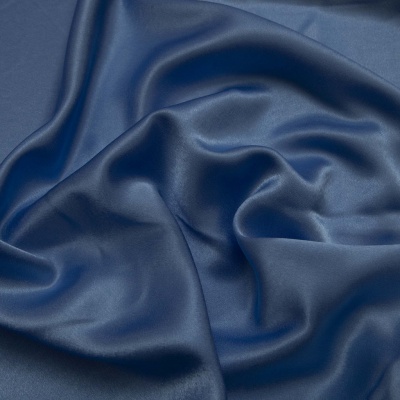 Поли креп-сатин 16-4132, 125 (+/-5) гр/м2, шир.150см, цвет голубой - купить в Хабаровске. Цена 157.15 руб.