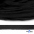 Шнур плетеный d-8 мм плоский, 70% хлопок 30% полиэстер, уп.85+/-1 м, цв.- чёрный - купить в Хабаровске. Цена: 735 руб.