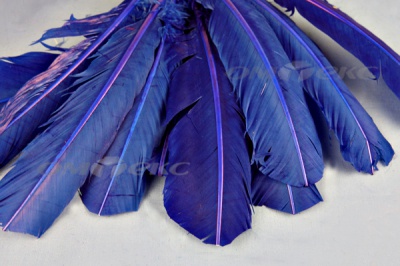Декоративный Пучок из перьев, перо 23см/синий - купить в Хабаровске. Цена: 12.34 руб.